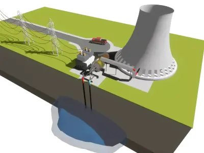 Geothermal plant  Free 3D model