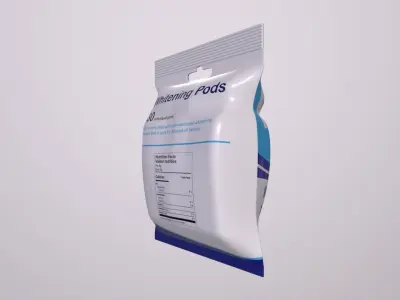 3D Stain removers and whiteners Whitening Pods - The packaging Low-poly 3D model