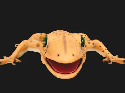 Low poly Stylized lizard Low-poly 3D model