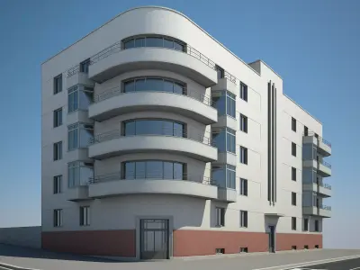 Apartment Building 04 3D model purchase