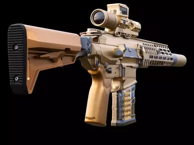 SIG MCX Spear XM7 Assault Rifle Modern Game Ready Weapon Low-poly 3D model