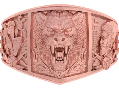 Shivaji Maharaj Ring 3D print model