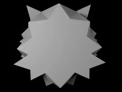 Low-poly Wolf game of thrones head 3D model