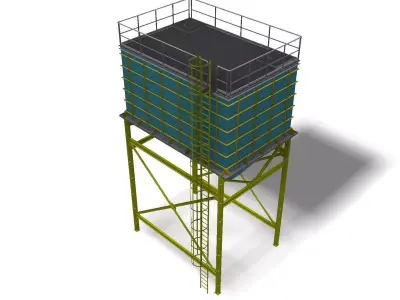180 ton silo 3D model