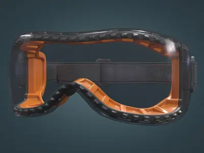 Safety Goggles Low-poly 3D model purchase
