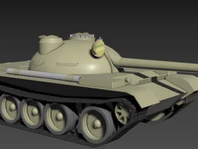 T-55A tank 3D model