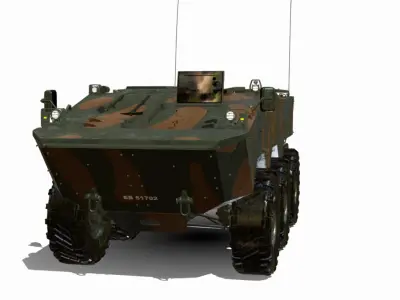 iveco guarani  6x6 morteiro  Low-poly 3D model