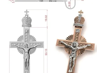 Orthodox cross  3D print model