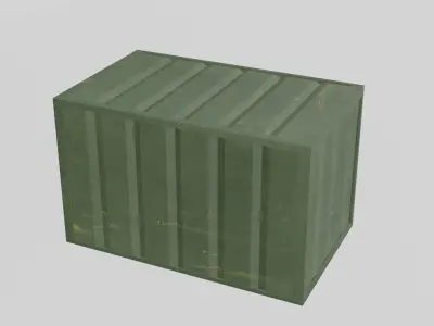 Shipping Container Green  Low-poly 3D model