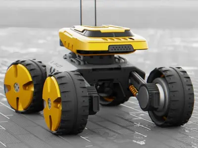 MOON LANDER E-2000 Free 3D model by BlenderZone