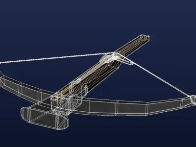 Simple Medieval CrossBow Low-poly 3D model