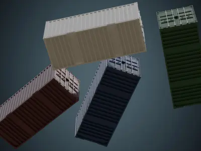 Cargo Container 4A Low-poly 3D model