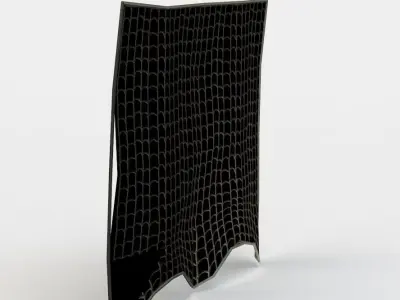 Fishnet curtain Low-poly 3D model