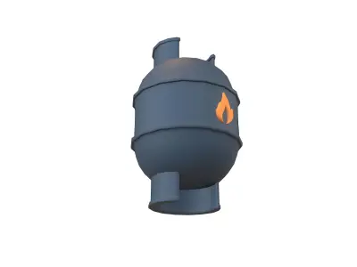 LPG Tank Icon V1 002 Low-poly 3D model