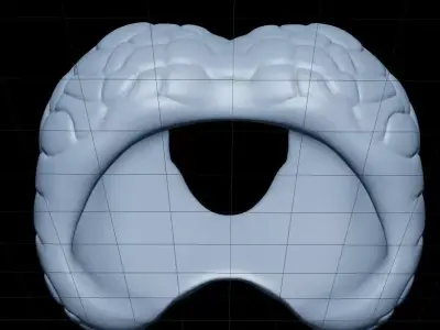 Thyroid and Parathyroid Glands Posterior View 3D Model 3D print model