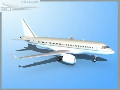 Falcon3D A319 Corporate 1 3D model