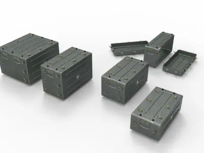 Military Ammo  Boxes 3D model