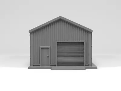 Factory warehouse 3D print model