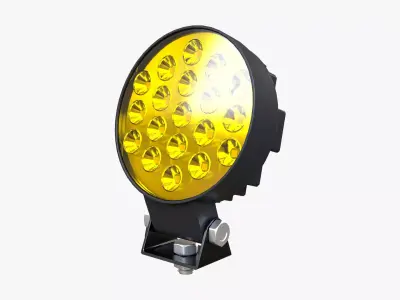 Circular Amber LED Light Bar 3D model