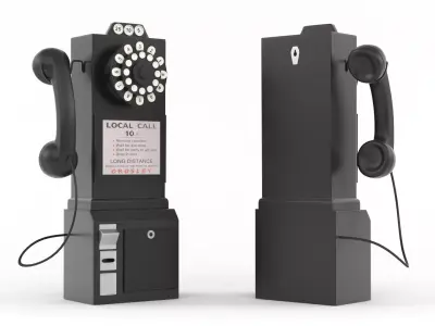 Classic Pay Phone 3D model