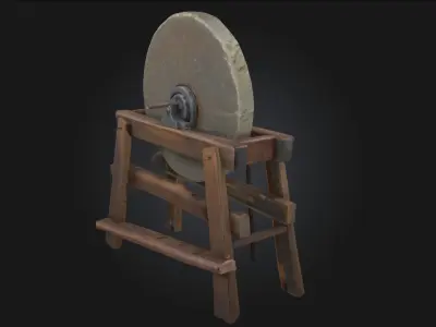 Grindstone Display  Honing the Edge of Tradition 3D model