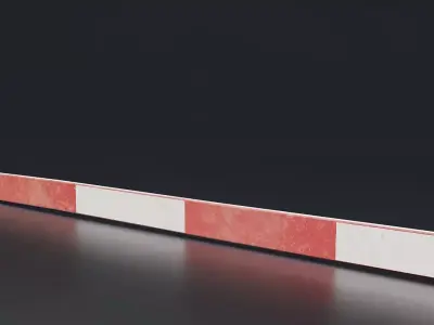 Hanging Parking Barrier Gate Low-poly 3D model