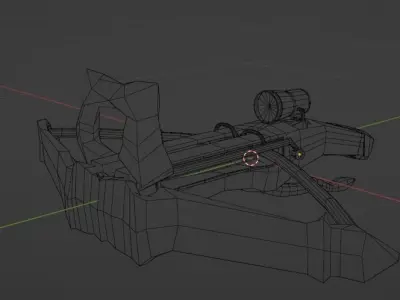 CrossBow Low-poly 3D model