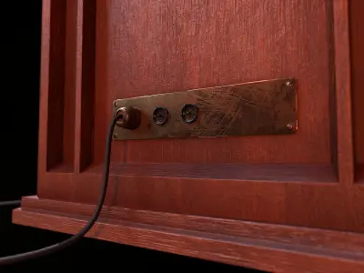 Vintage Radio Transmitter Low-poly 3D model