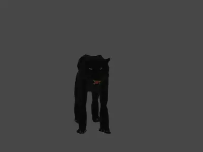 Low Poly Panther   Game-Ready 3D Model Low-poly 3D model