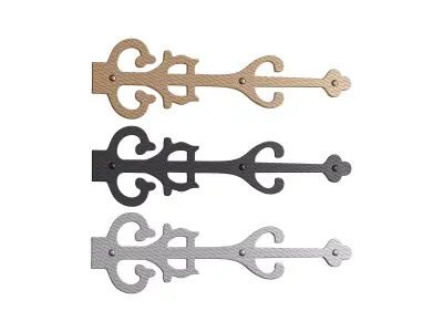 Wrought Iron Dummy Strap Hinge 11 Door Dummy Hinge 3D model