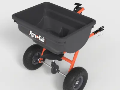 PUSH BROADCAST SPREADER CART Low-poly 3D model