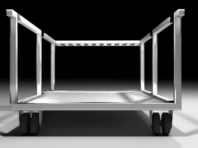 Trolley 2 stainless steel 3D model