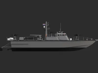 ANKARAN 21 - IAI Super Dvora Mk III class patrol boat  3D model