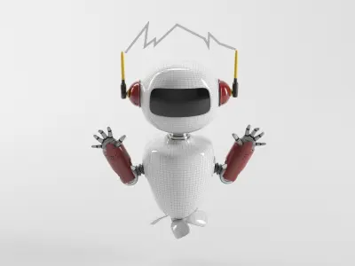ROBOT FLASH ELECTRIC Low-poly 3D model