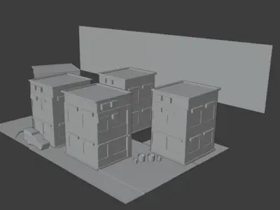 Back Street Free low-poly 3D model