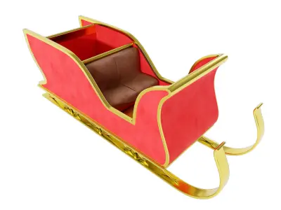 Santa Claus Sleigh 3d model  3D model