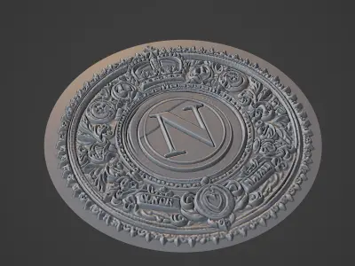 SSC Napoli Football Medallion 3D print model