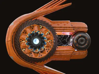 sci fi drone Low-poly 3D model