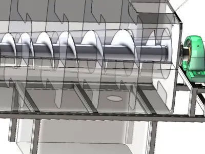 Screw Dewatering Machine 3D model