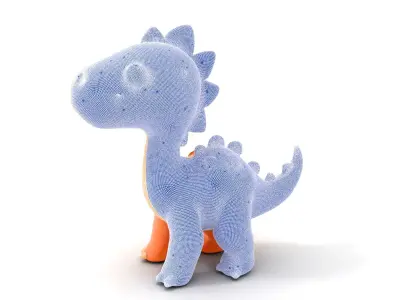 Cute Dinosaur Model Pack for D Rendering and Games Low-poly 3D model
