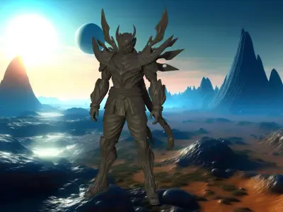 Valstrax Monster Dragon Knight Hunter 3D print model