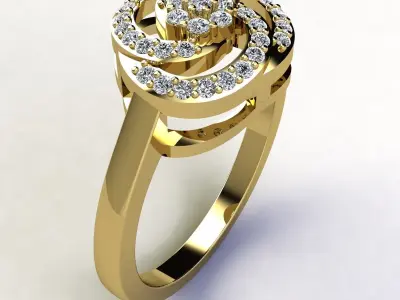 CM Fancy Woman Ring 3d Print Model 3D print model purchase