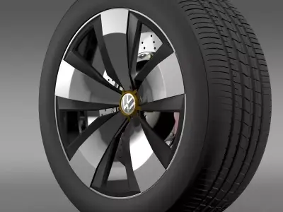 Volkswagen Beetle Dune wheel 3D model