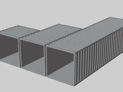 Containers shipping Low-poly 3D model