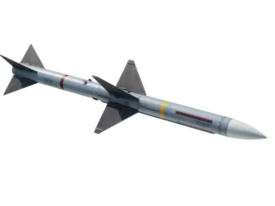 USAAF AIM-7P AIM7 Sparrow air-to-air missile 3D model