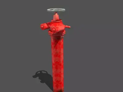 3ds max 2011 Next Generation Fire hydrant adapter belt Low-poly 3D model