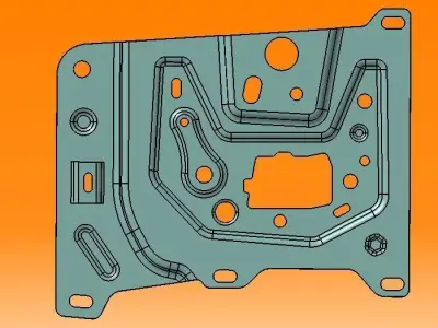 SEAT LOCKING BRACKET 3D model