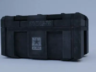 Rusty Army Box Low-poly 3D model