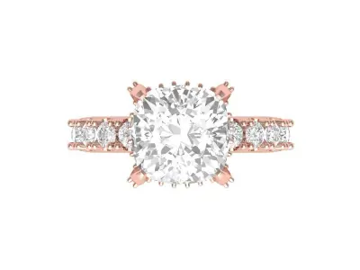 Cushion Art deco Ring 3D print model 3