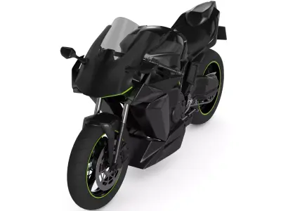 Adventure Motorcycle 3D model shop